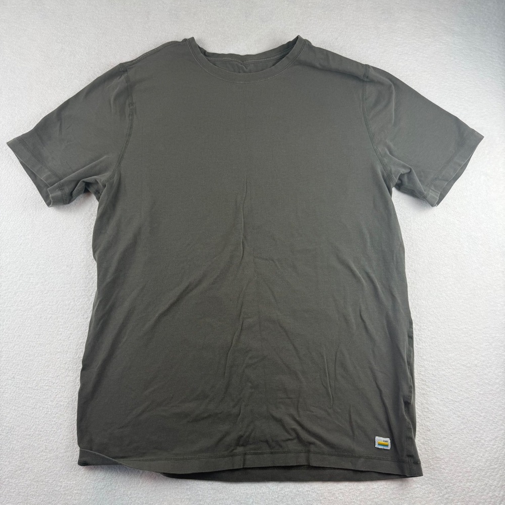 Vuori Mens Strato Tech Tee Charcoal Grey Heather Active T-Shirt V101 Size L